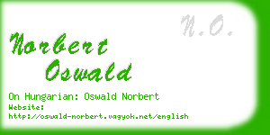 norbert oswald business card